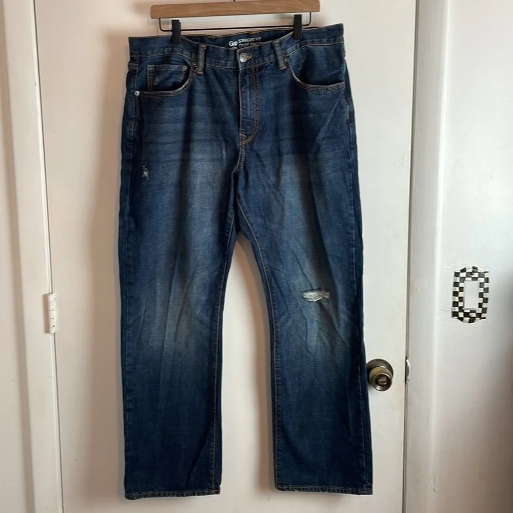 Gap Men’s Medium Wash Straight Fit Jeans 36W 30L